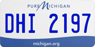 MI license plate DHI2197
