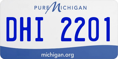 MI license plate DHI2201