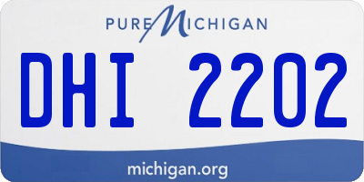 MI license plate DHI2202