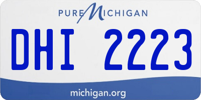 MI license plate DHI2223