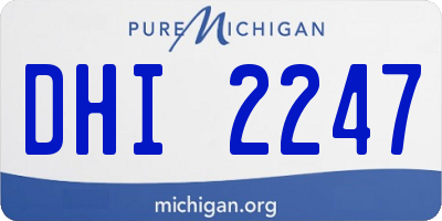 MI license plate DHI2247