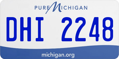 MI license plate DHI2248