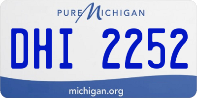 MI license plate DHI2252