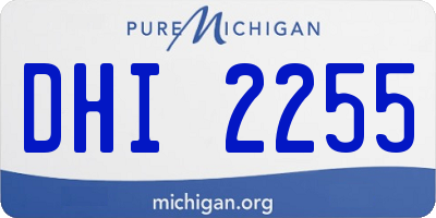 MI license plate DHI2255