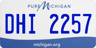 MI license plate DHI2257