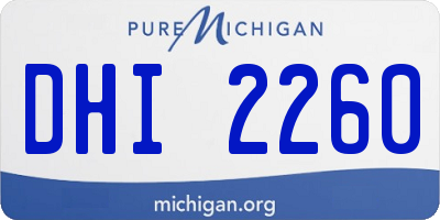 MI license plate DHI2260