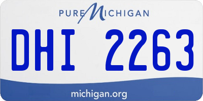 MI license plate DHI2263