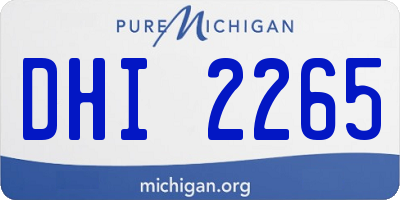 MI license plate DHI2265