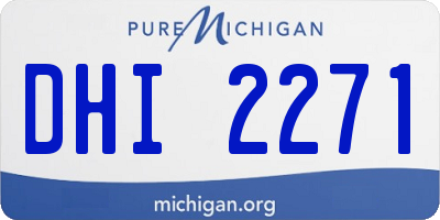MI license plate DHI2271