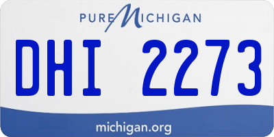MI license plate DHI2273