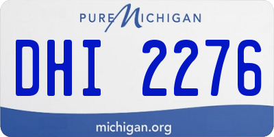 MI license plate DHI2276