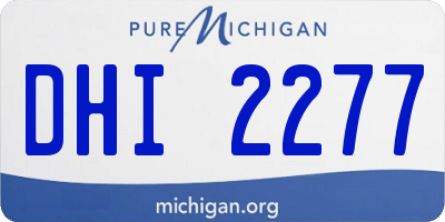MI license plate DHI2277