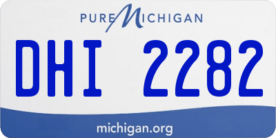 MI license plate DHI2282