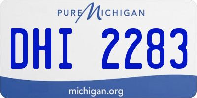 MI license plate DHI2283
