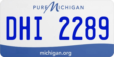 MI license plate DHI2289
