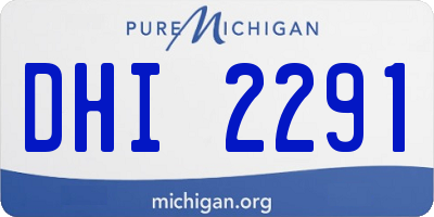 MI license plate DHI2291
