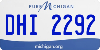 MI license plate DHI2292