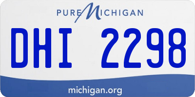MI license plate DHI2298
