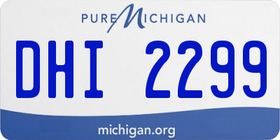 MI license plate DHI2299