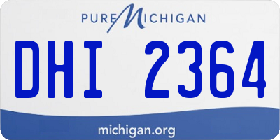MI license plate DHI2364