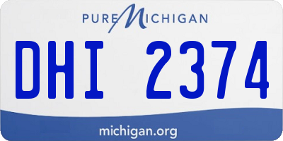MI license plate DHI2374