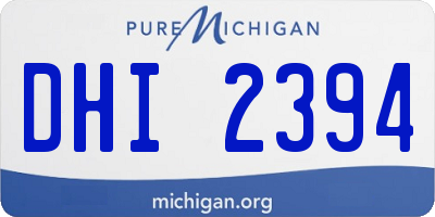 MI license plate DHI2394