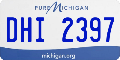 MI license plate DHI2397
