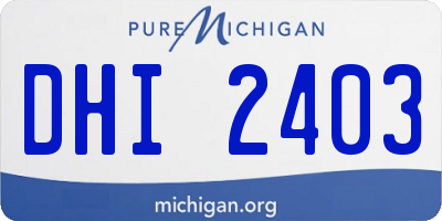 MI license plate DHI2403