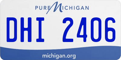 MI license plate DHI2406