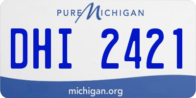 MI license plate DHI2421