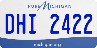 MI license plate DHI2422