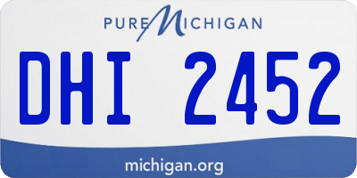 MI license plate DHI2452