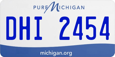 MI license plate DHI2454