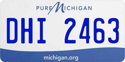 MI license plate DHI2463