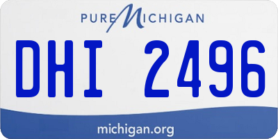 MI license plate DHI2496
