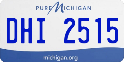 MI license plate DHI2515
