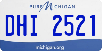 MI license plate DHI2521