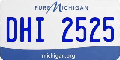 MI license plate DHI2525