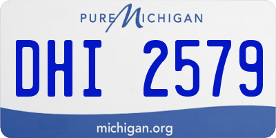 MI license plate DHI2579