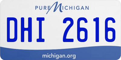 MI license plate DHI2616