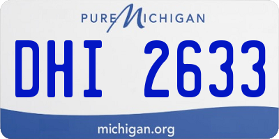 MI license plate DHI2633