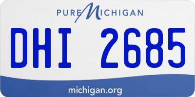 MI license plate DHI2685