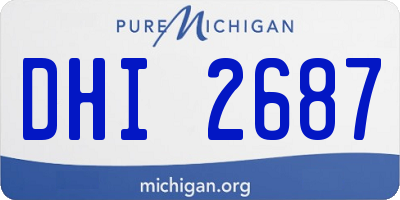 MI license plate DHI2687