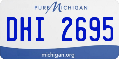 MI license plate DHI2695