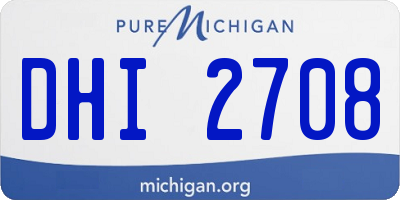 MI license plate DHI2708