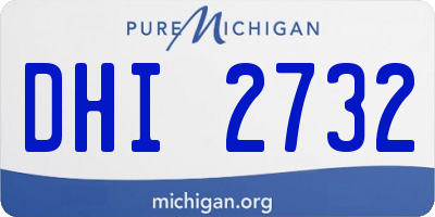 MI license plate DHI2732