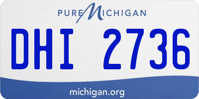 MI license plate DHI2736