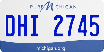 MI license plate DHI2745