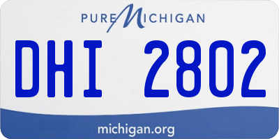 MI license plate DHI2802
