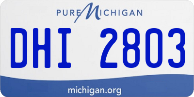 MI license plate DHI2803